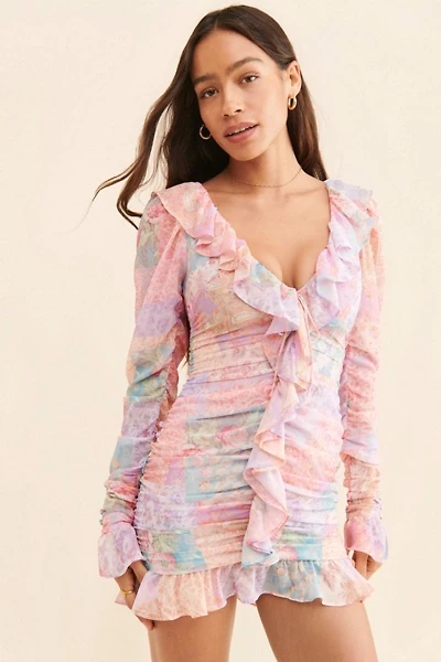For Love & Lemons Veronica Ruffle Mini Dress
