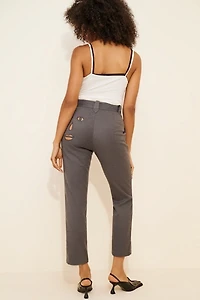 Fashion Brand Company Face Cut Out Pants