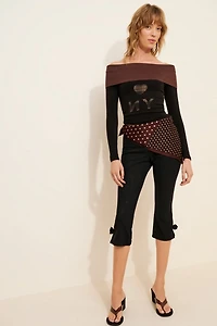 Woodrose Deli Love NY Off-The-Shoulder Top