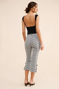 For Love & Lemons Mimi Embroidered Capri Pants