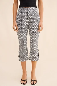 For Love & Lemons Mimi Embroidered Capri Pants