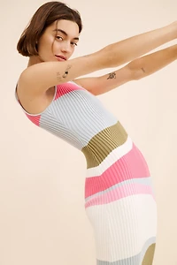 MinkPink Abstract Printed Knit Midi Dress