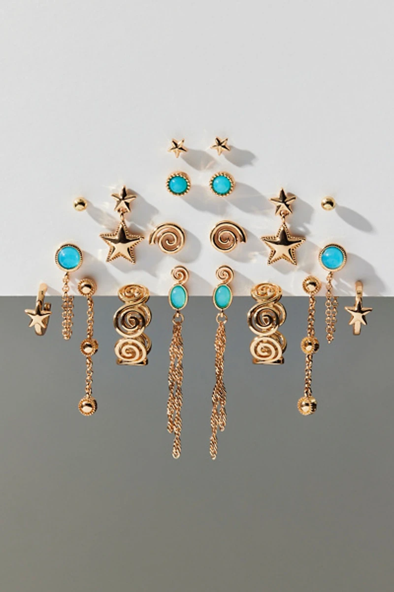 Swirl & Star Multi Earrings Set