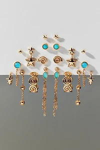 Swirl & Star Multi Earrings Set