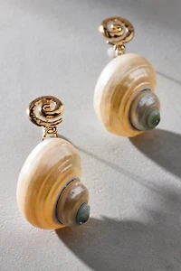 Shell Post Drop Earrings
