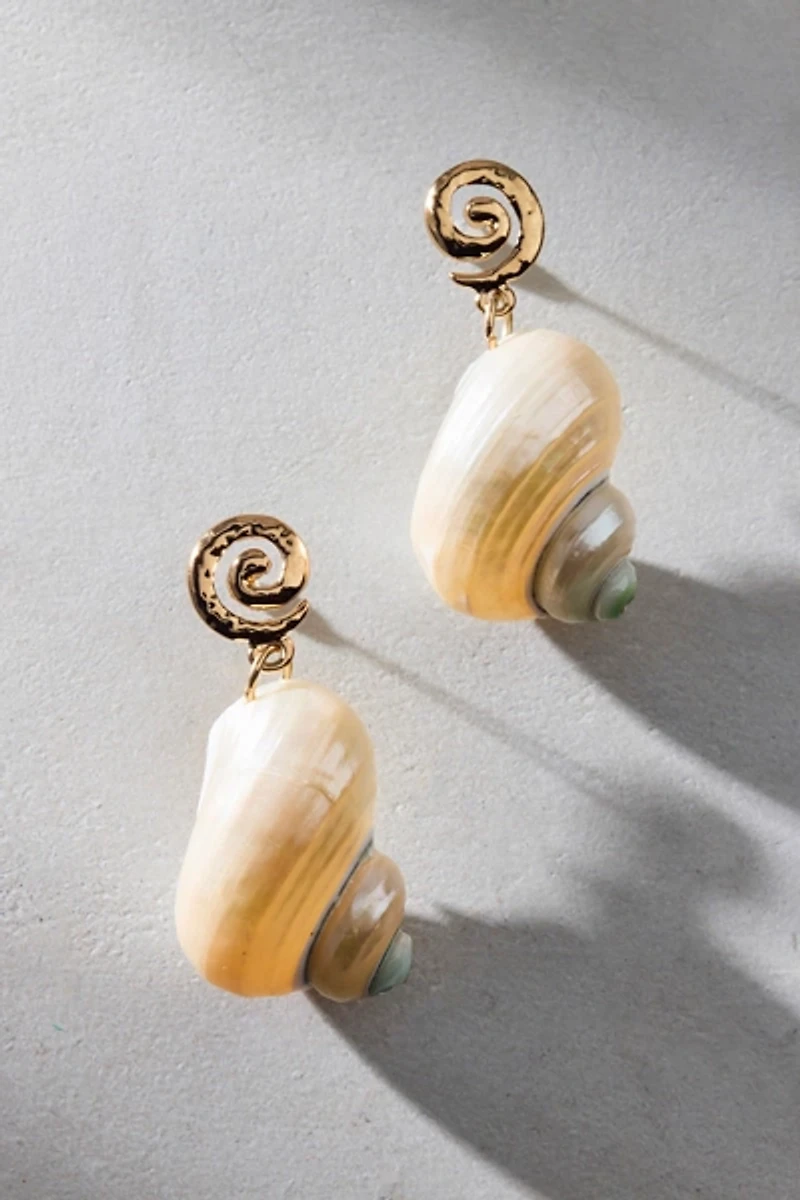 Shell Post Drop Earrings