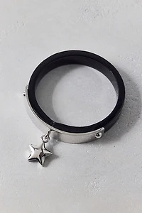 Star Charm Leather Bracelet