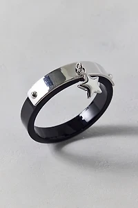 Star Charm Leather Bracelet