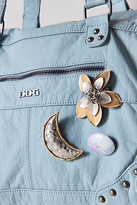 Moonflower Stone Brooch Set