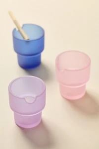 NWTN Home Tinted Glass Flower Pot Ashtray Set