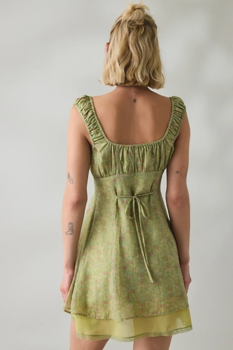 Jacquie The Label Jenny Square Neck Milkmaid Mini Dress