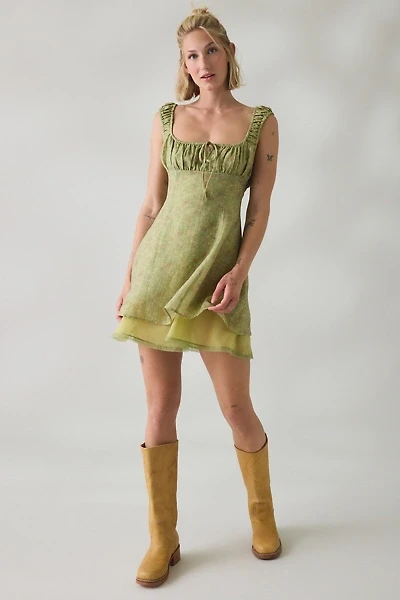 Jacquie The Label Jenny Square Neck Milkmaid Mini Dress