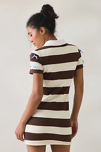 Jacquie The Label Bianca Bow Detail Polo Mini Dress