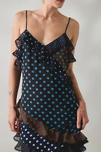 Jacquie The Label Santorini Asymmetric Ruffle Maxi Dress