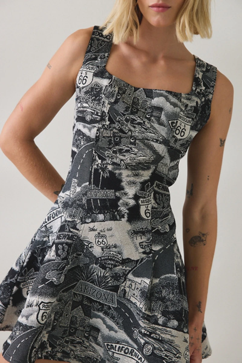 Jacquie The Label Vanessa Drop Waist Mini Dress