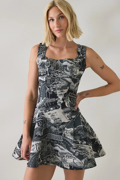 Jacquie The Label Vanessa Drop Waist Mini Dress