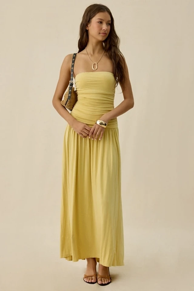 bhldn strapless corset jacquard a-line maxi dress BHLDN Jacquard Strapless Basque-Waist Corset Fit & Flare Wedding Gown