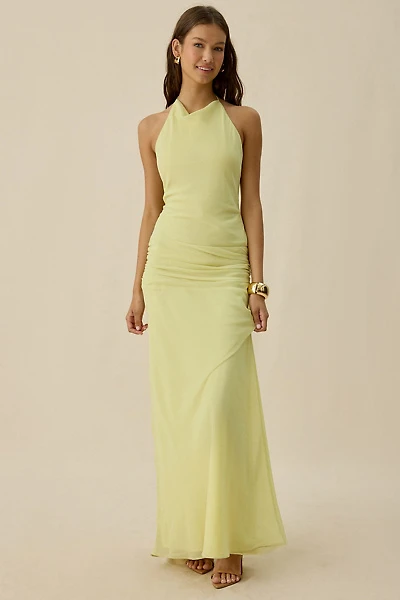 NIA Giulia Sleeveless High Neck Halter Maxi Dress