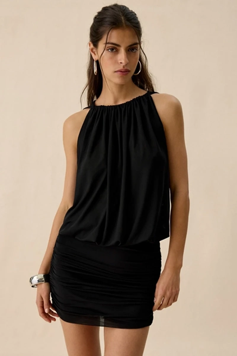 NIA Cosmo Open-Back Mini Dress