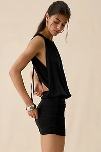 NIA Cosmo Open-Back Mini Dress
