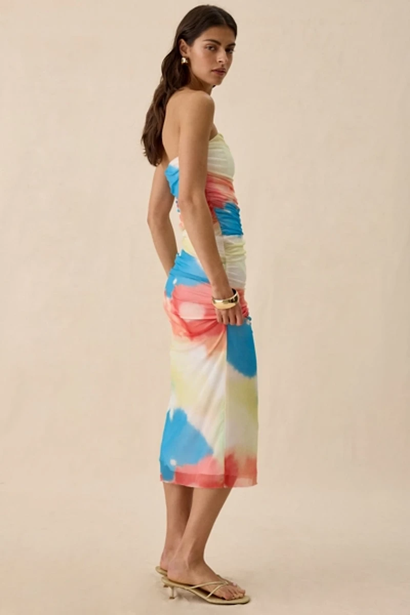 NIA Marcello Strapless Bodycon Midi Dress