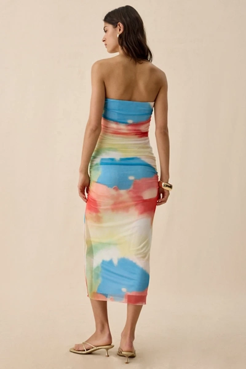 NIA Marcello Strapless Bodycon Midi Dress