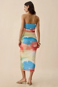 NIA Marcello Strapless Bodycon Midi Dress