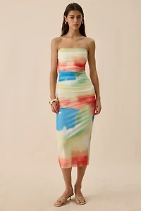 NIA Marcello Strapless Bodycon Midi Dress