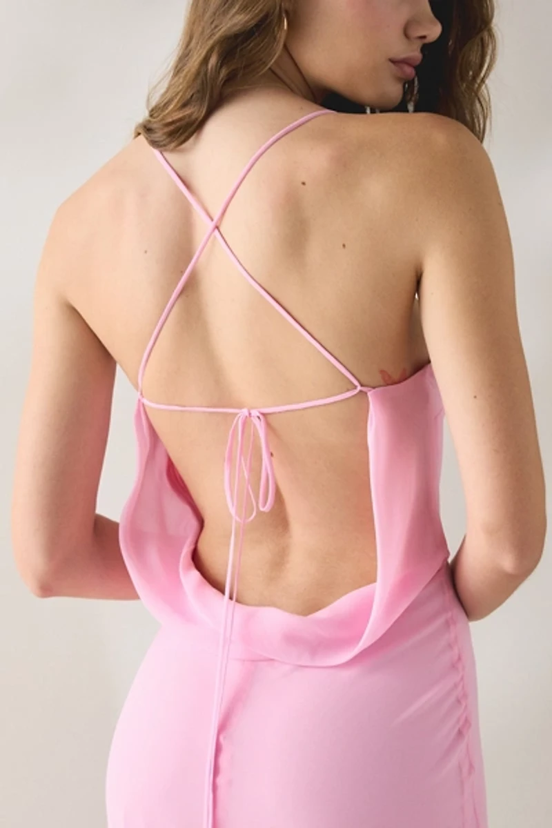 NIA Estrella Strappy Open-Back Maxi Dress