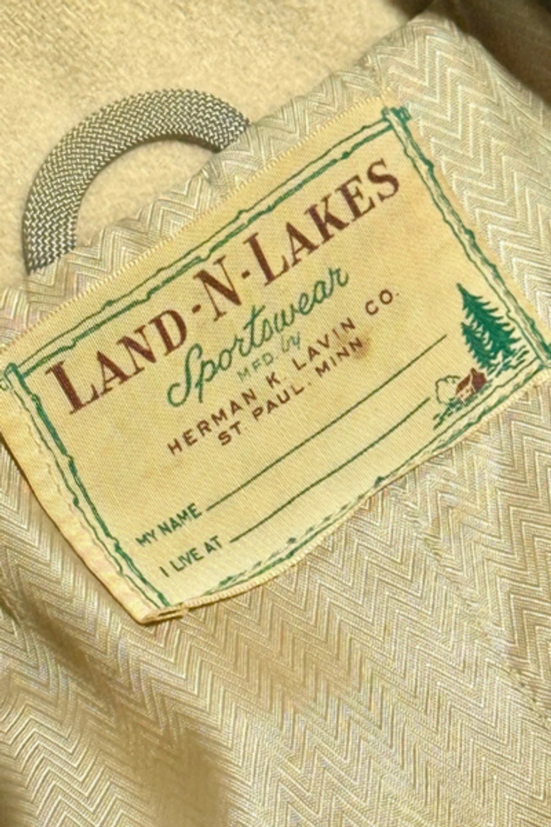 Vintage 1950's Land N Lakes Western Striped Blanket Jacket