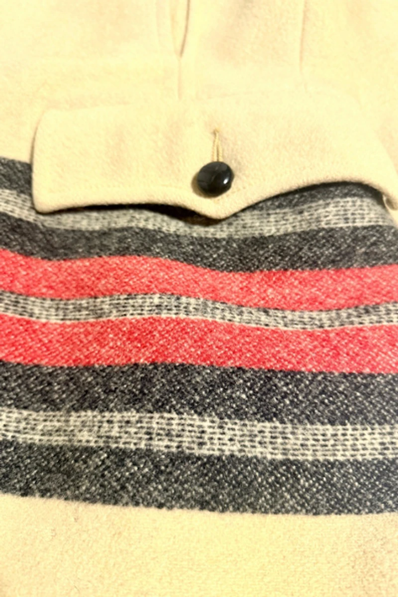 Vintage 1950's Land N Lakes Western Striped Blanket Jacket