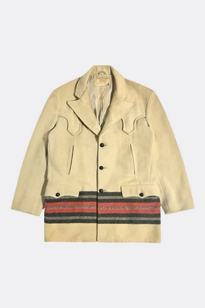 Vintage 1950's Land N Lakes Western Striped Blanket Jacket