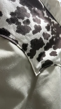 Vintage 1970's H Bar C Cow Print Yoke Western Bomber Jacket