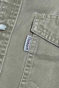 Vintage 1990's Carhartt Chainstitched Western Pearl Snap Shirt