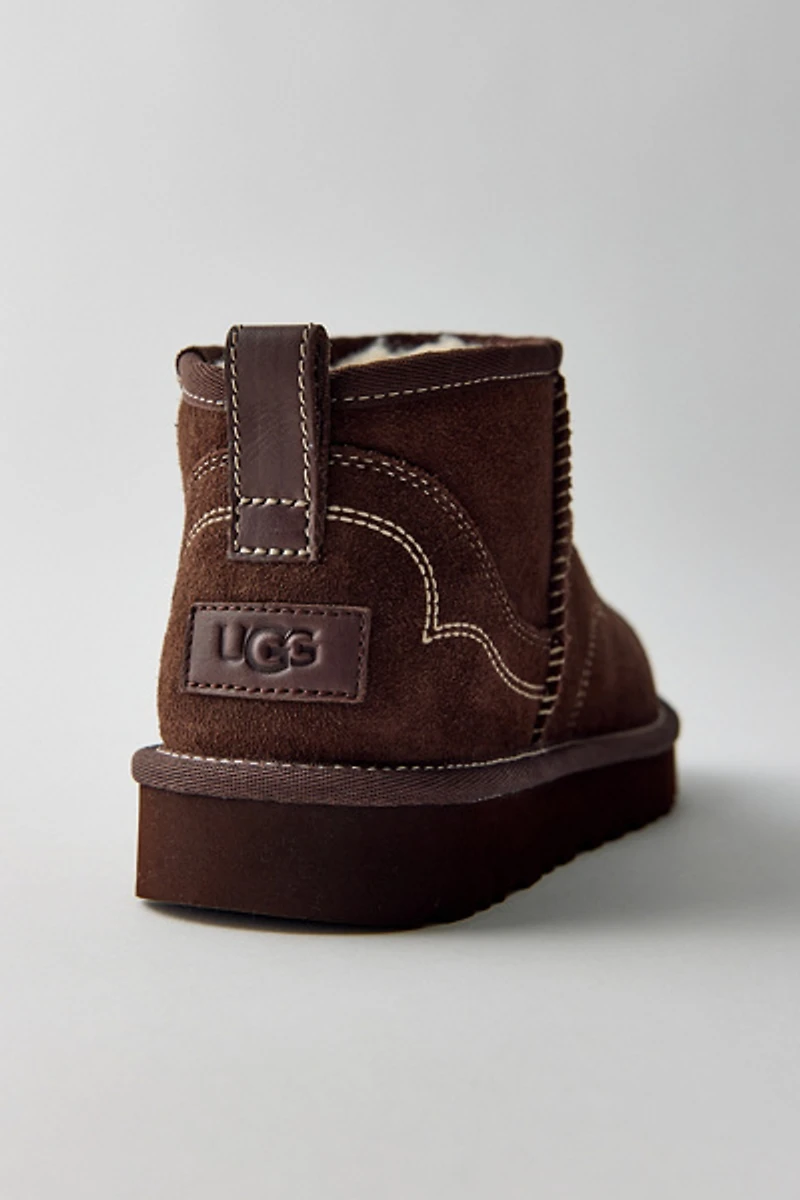UGG Women's Classic Ultra Mini Western Embroidered Boots