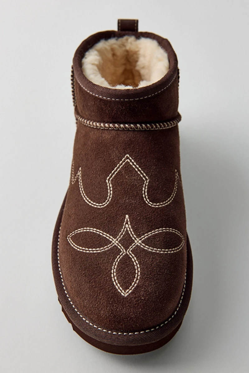 UGG Women's Classic Ultra Mini Western Embroidered Boots