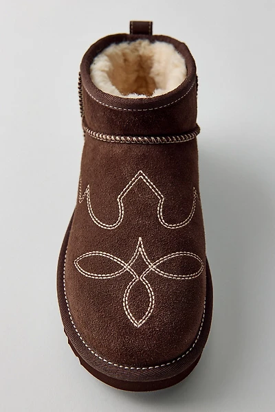 UGG Women's Classic Ultra Mini Western Embroidered Boots