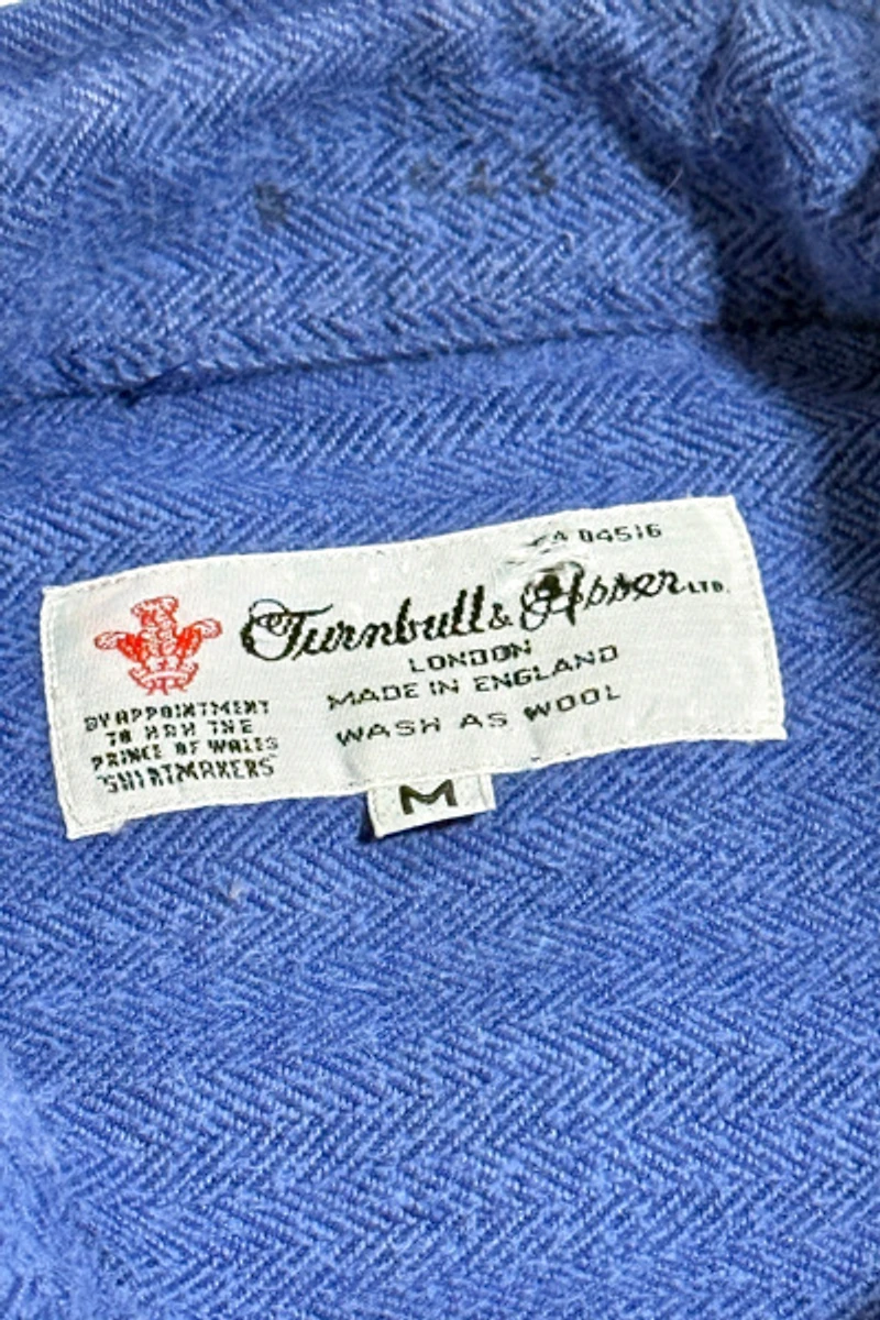 Vintage 1980's Turnbull & Asser Herringbone Flannel Shirt