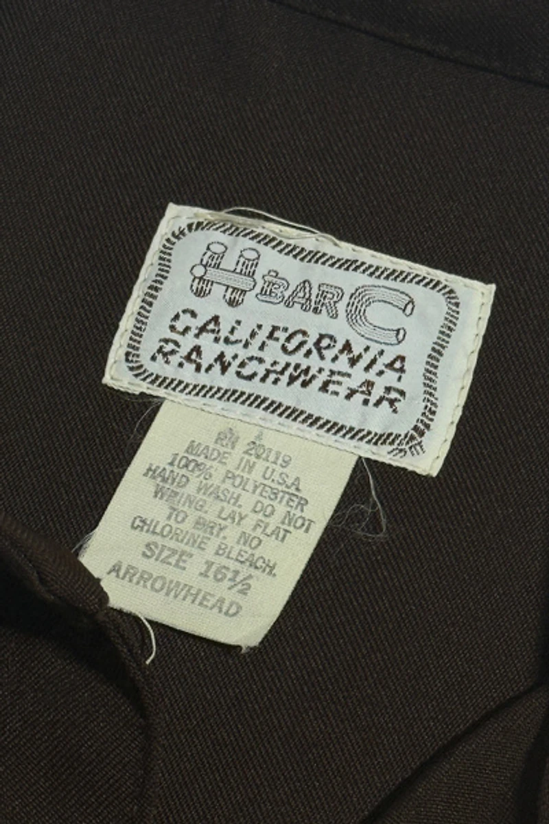 Vintage 1970's H Bar C Chainstitched Western Pearl Snap Shirt