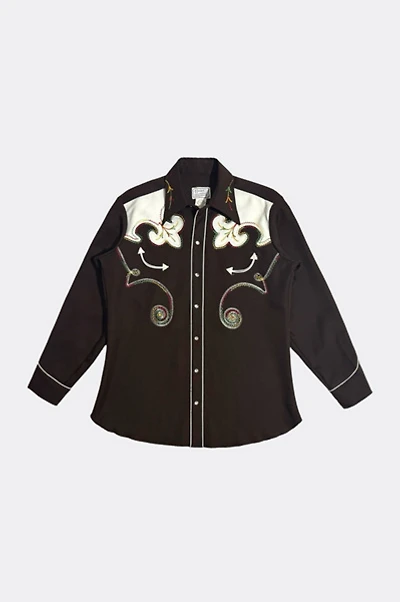 Vintage 1970's H Bar C Chainstitched Western Pearl Snap Shirt