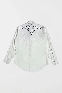 Vintage 1970's Wrangler Chainstitched Western Smile Pocket Pearl Snap Shirt