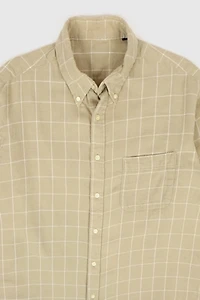 Vintage Windowpane Check Button-Down Shirt