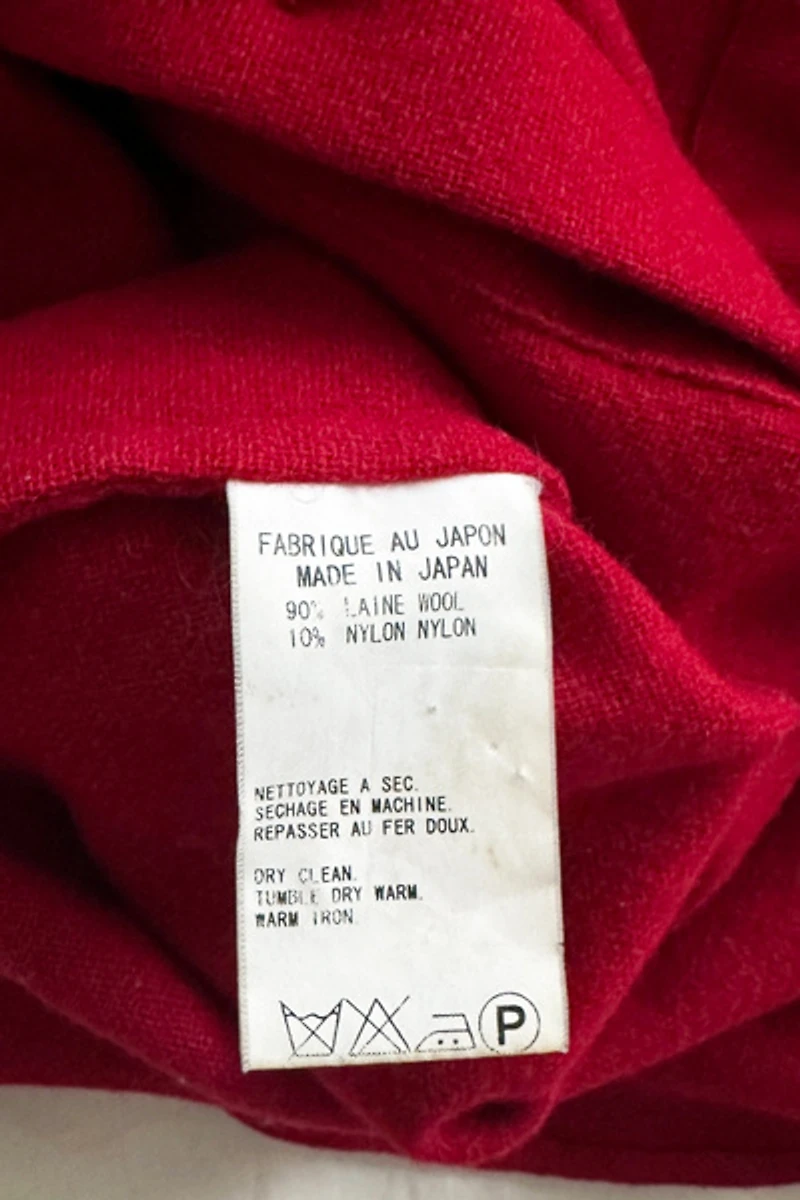 Vintage Yohji Yamamoto Y's Red Wool Shirt