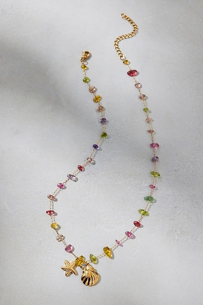 Sea Glass Waterproof Charm Necklace