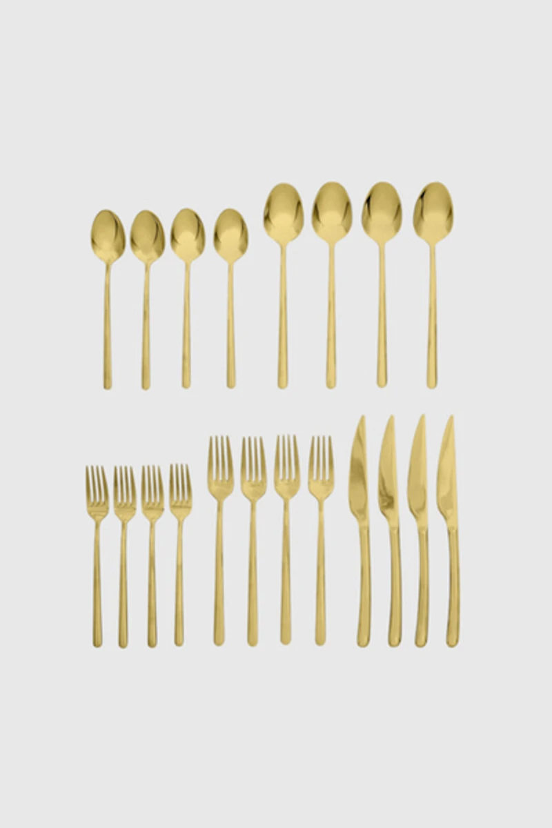 Italic Emilia Mirror 20-Piece Flatware Set