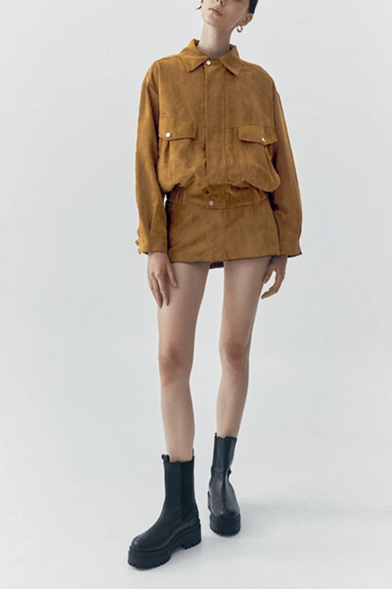 ATS Remi Suede Jacket And Skort Set