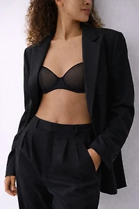 LECHERY® Lustrous Sheer Plunge Underwire Bra