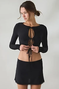 UO Modern Muse Lace Trim Skort 2-Piece Set