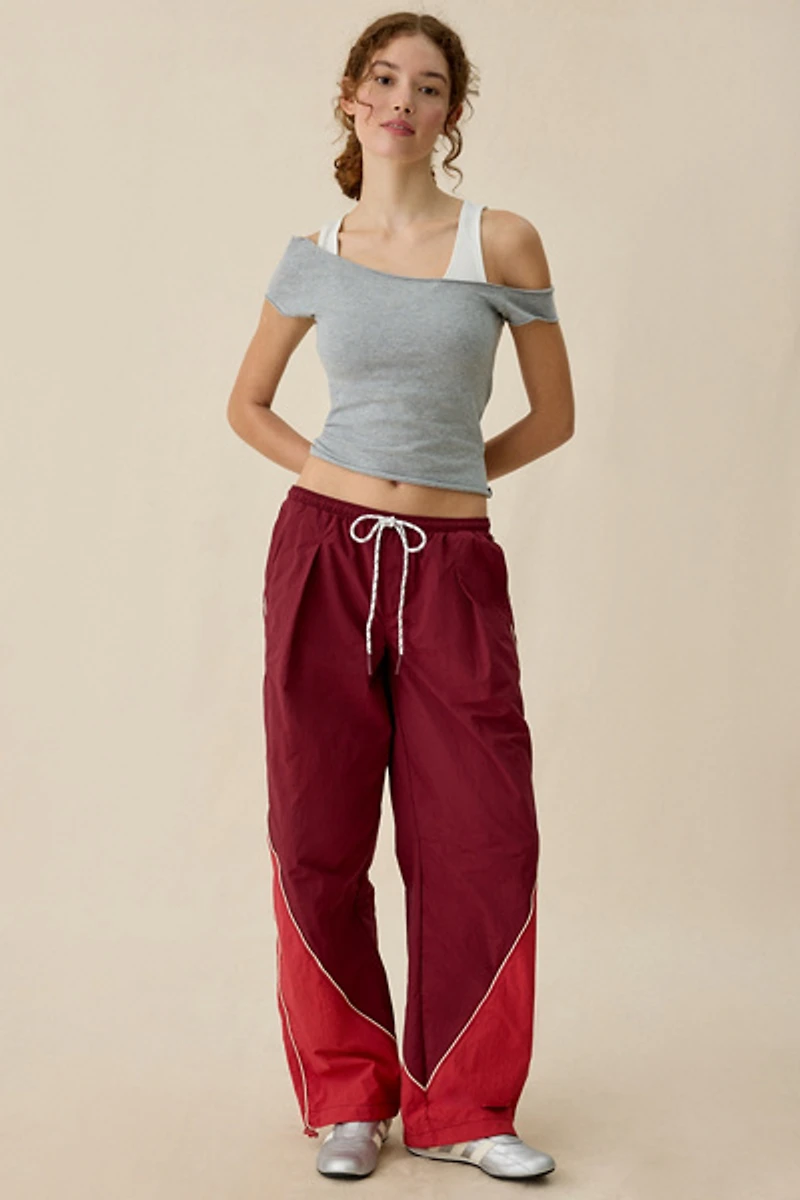 BDG Finish Line Low-Rise Baggy Track Pants