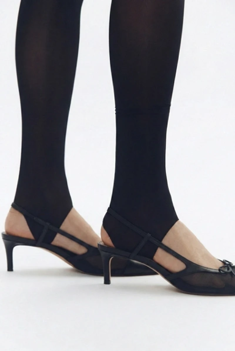 LECHERY® Lustrous Silky Stirrup Thigh High Tights